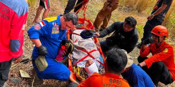 Lansia Terjatuh Saat Berkebun di Gunung Cinampul, Dievakuasi Tim Gabungan